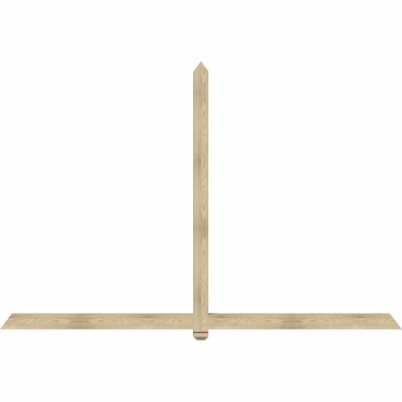 Ekena Millwork Eugene Rough Sawn Timber Gable Bracket, Douglas Fir, 108"W x 72"H x 4"D x 4"F, 16/12 Pitch GBW108X72X0404EUG00RDF